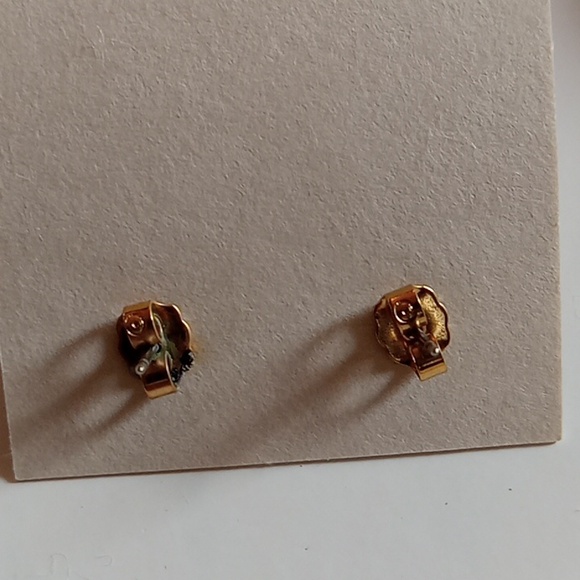 1989 vintage stud post earrings sparkling rope by avon nib - Picture 3 of 6